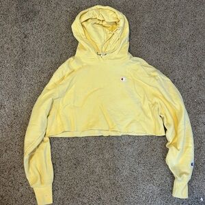 Champion Women's Bright Yellow Hoodie Sweater